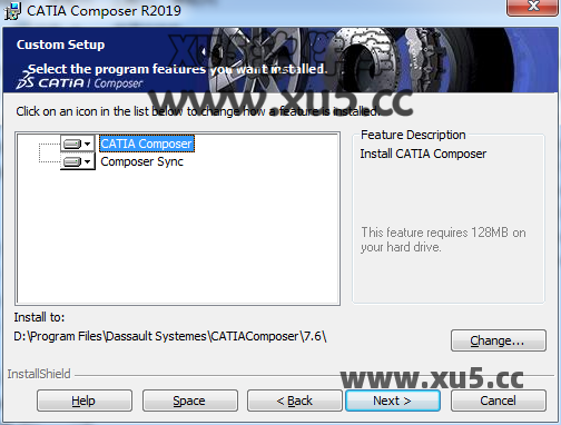 DS CATIA Composer R2019 安装许可协议界面