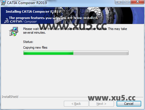 DS CATIA Composer R2019 安装进度界面截图