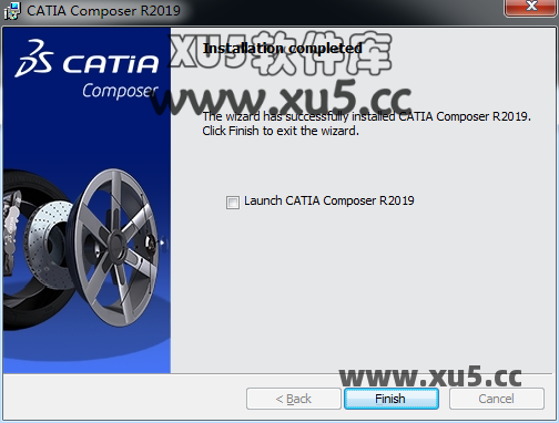 DS CATIA Composer R2019 安装完成提示界面