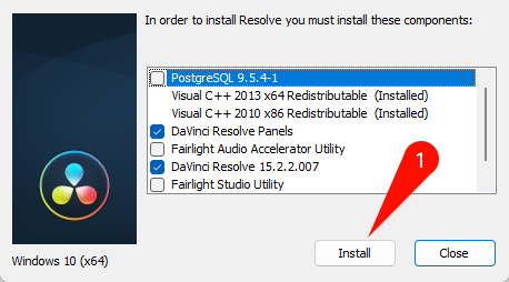 DaVinci Resolve 15.2.2 安装进度截图