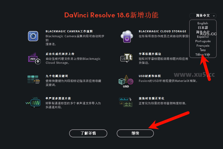 DaVinci Resolve v18.6.4 导出设置截图