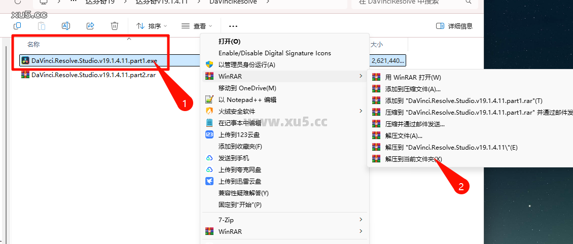 DaVinci Resolve v19.1.4.11 功能设置界面