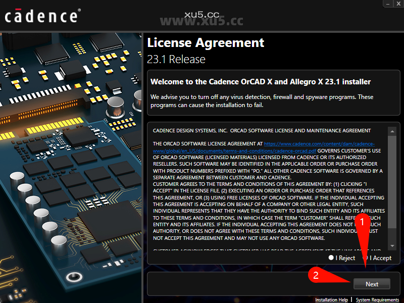 Cadence 23.1 安装步骤截图