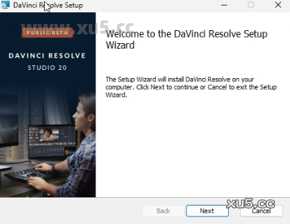 DaVinci Resolve安装许可协议界面