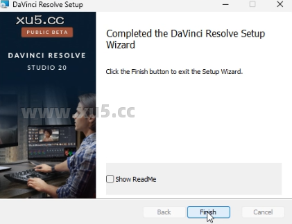 DaVinci Resolve安装进度界面