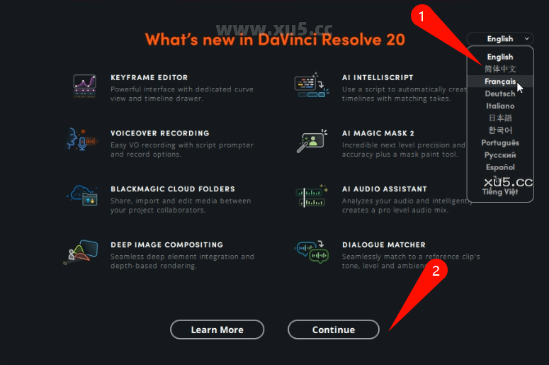 DaVinci Resolve安装完成界面